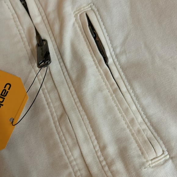 Carhart Cream Canvas Bomber Jacket Small - Picture 5 of 7